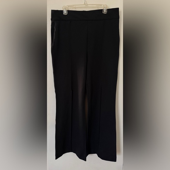 SPANXsmooth Black Perfectfit Classic Ponte Flare Wide Leg Pull On Pants Sz 2X - Picture 1 of 6